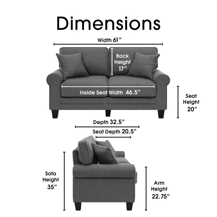 Serta at Home Serta Copenhagen 61" Loveseat & Reviews Wayfair